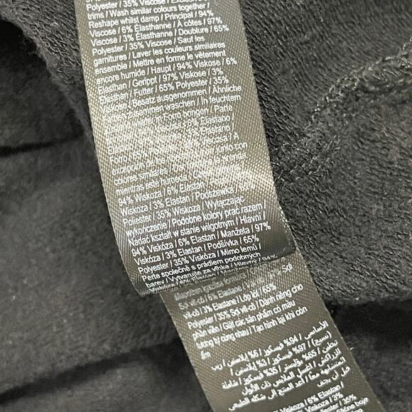 FF Hoodie Dress Womens Size 8 Black Pullover Long Sleeve Drawstring Tunic Casual - Picture 4 of 5